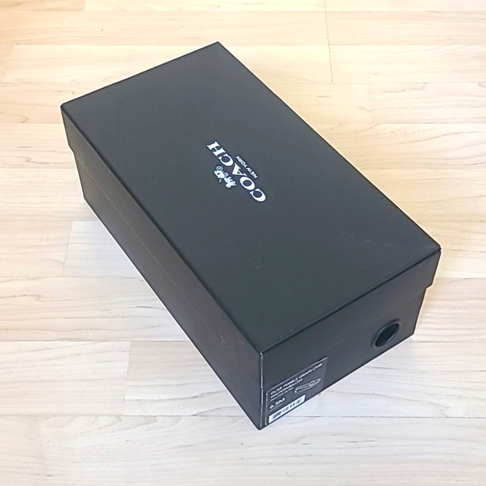 COACH Empty Gift Box Shoes Storage Black Box 11"×6"